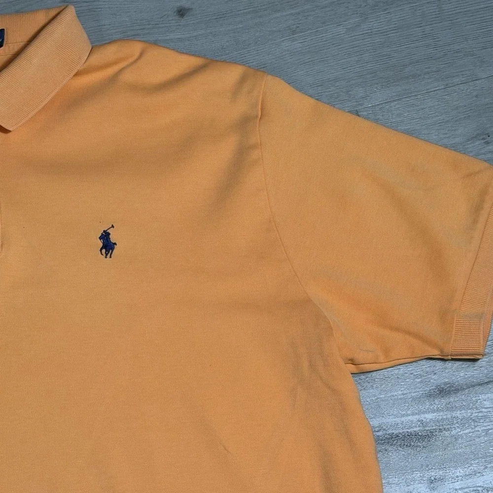 Polo Ralph Lauren Polo Shirt Mens XL Orange‎ Short Sleeve Classic Pony Logo